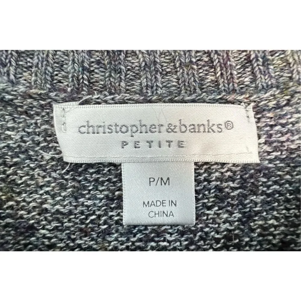 Christopher and Banks Petite Basic Grey Sweater